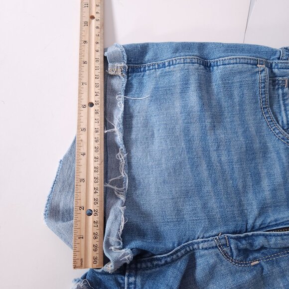 Hollister Womens Denim Jean Shorts Sz 3 W26 Blue Distressed Cutoff Y2K Casual - Picture 7 of 11